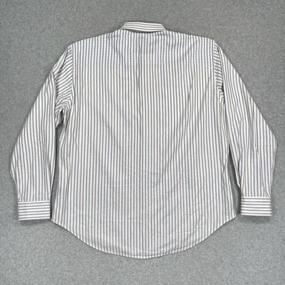 Robert Graham Shirt Mens XL‎ Paisley Striped Flip Cuff Collar Dollar Sign Eyes - Picture 3 of 15